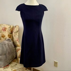 Searle Navy Cap Sleeve Dress